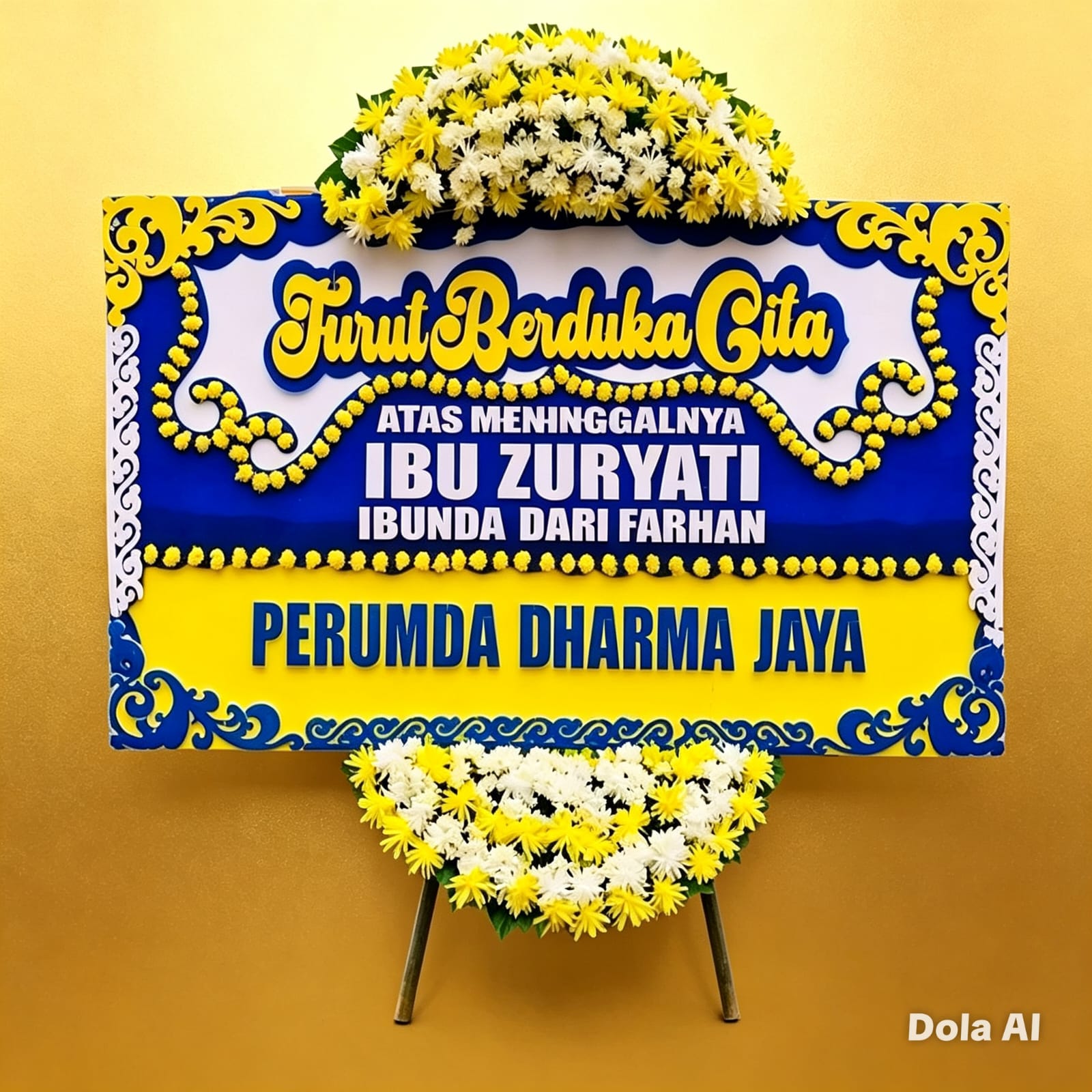 Bunga papan ucapan belasungkawa