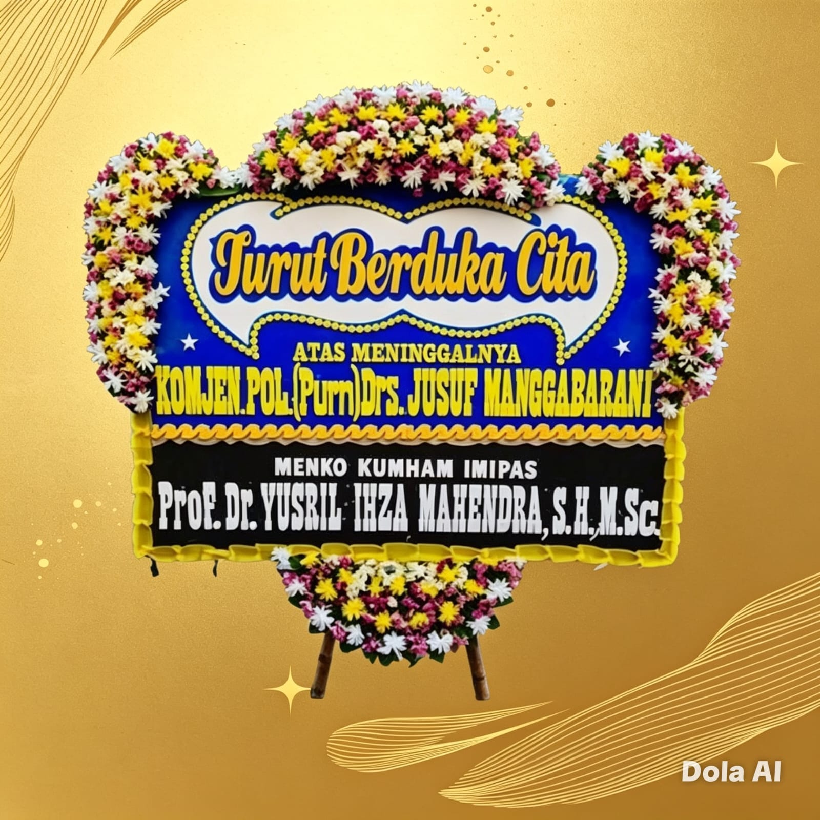 Bunga papan ucapan belasungkawa