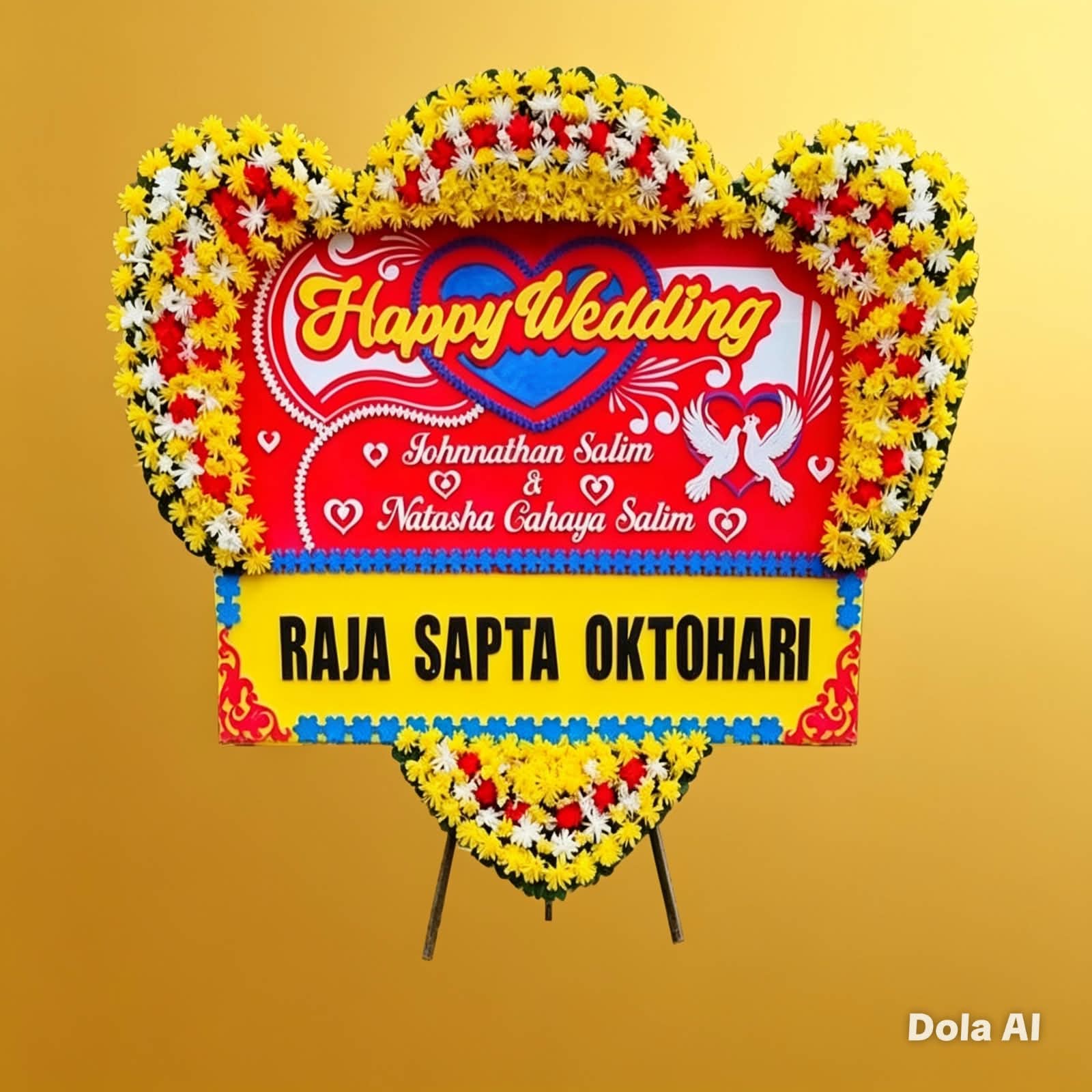 Rangkaian bunga untuk ucapan